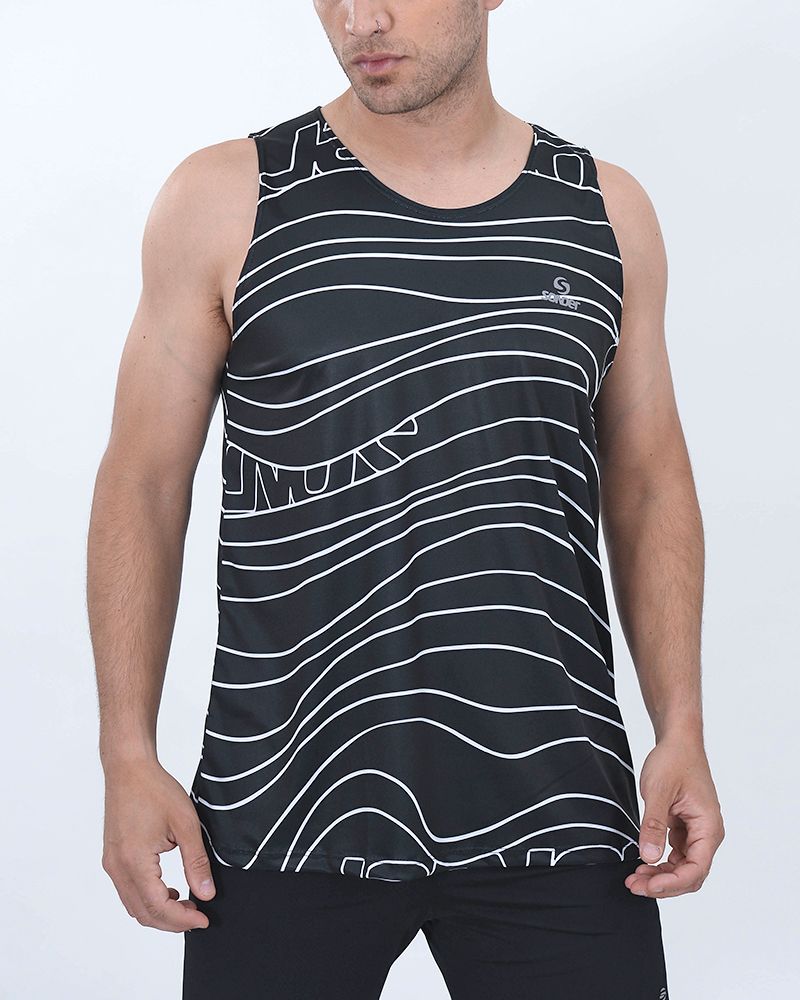 Musculosa de poliéster estampado isobaras