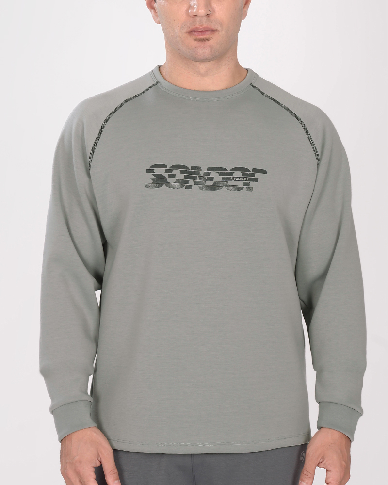 Buzo de scuba gris acero con estampa