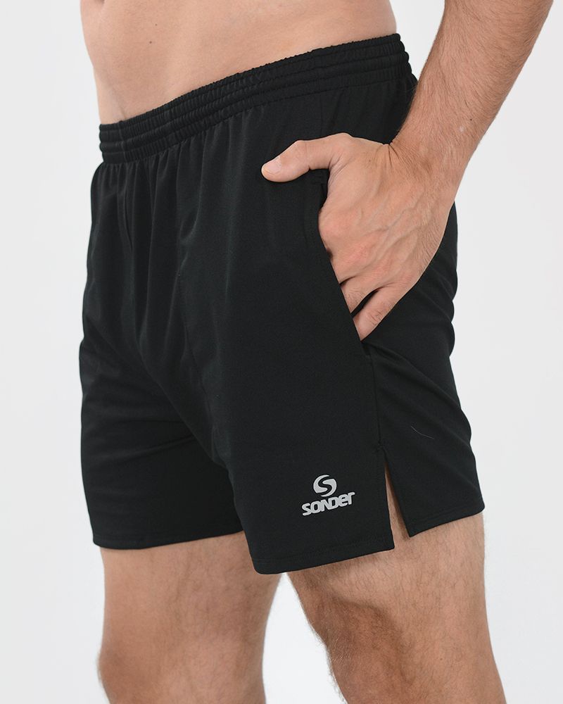 Short de piqué elastizado negro