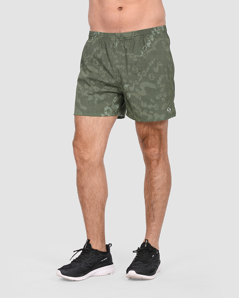 Short de microfibra elastizada estampada Senda Camo