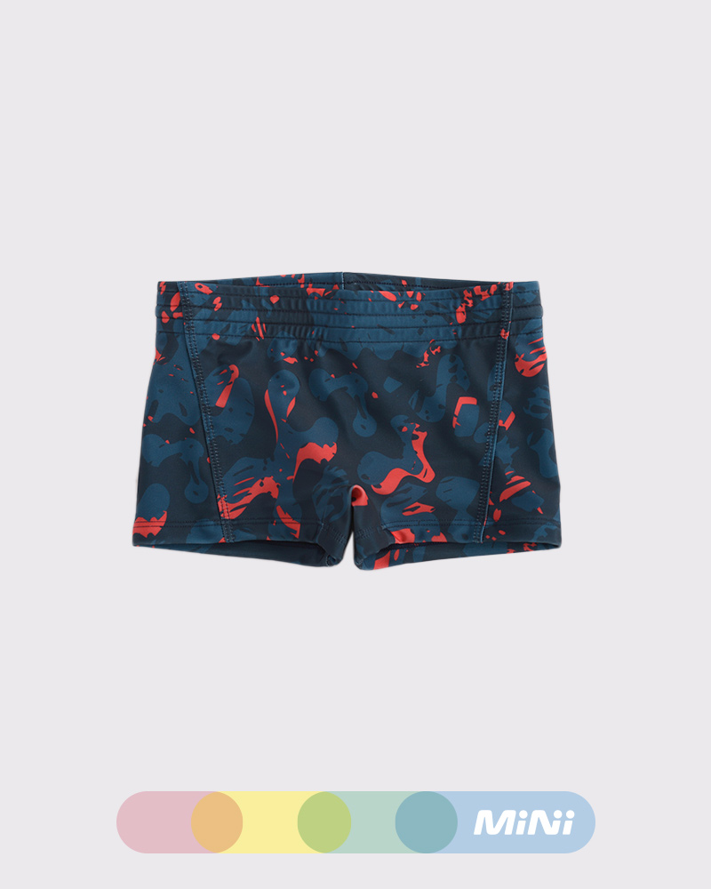 Short de natación de niño de LYCRA estampada Senda Naranja