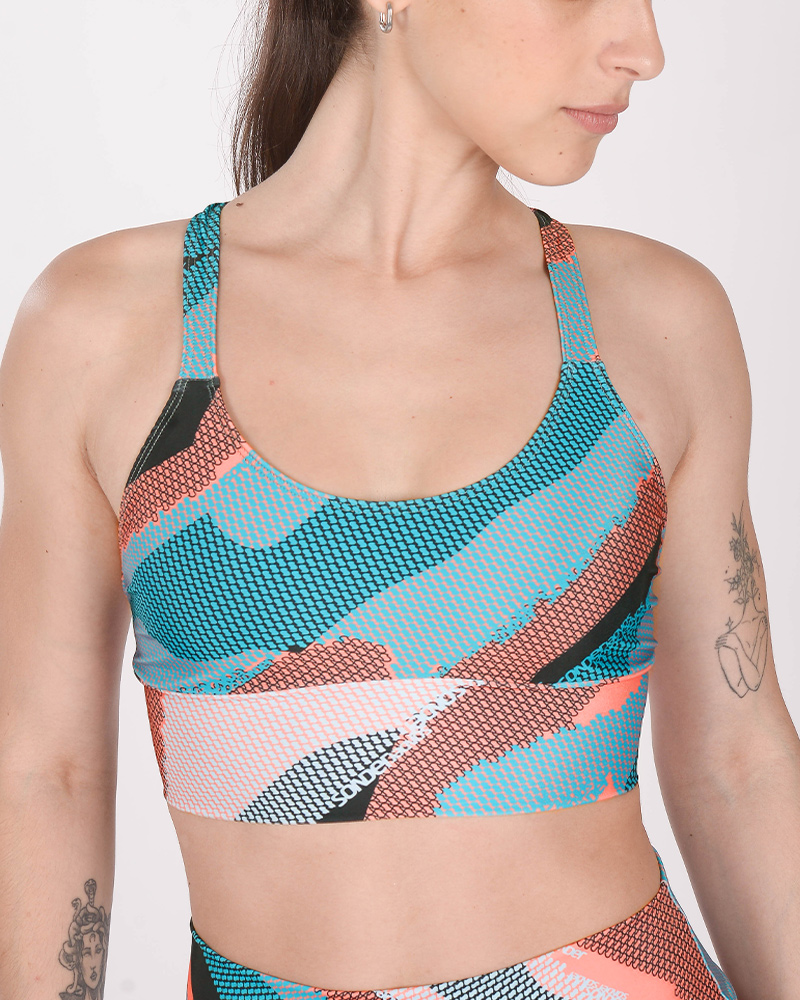 Top de LYCRA estampada Tramo Color
