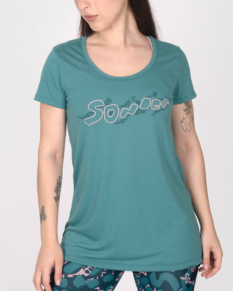 Remera larga evasé de jersey lyon