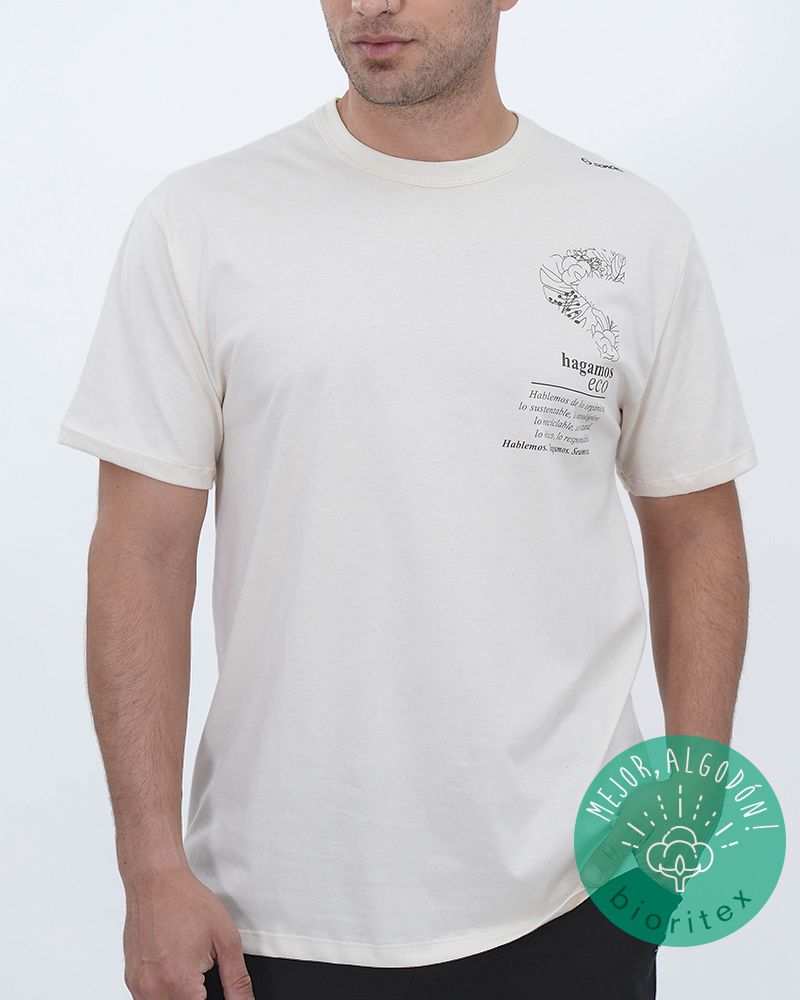 Remera de algodón BIORITEX crudo