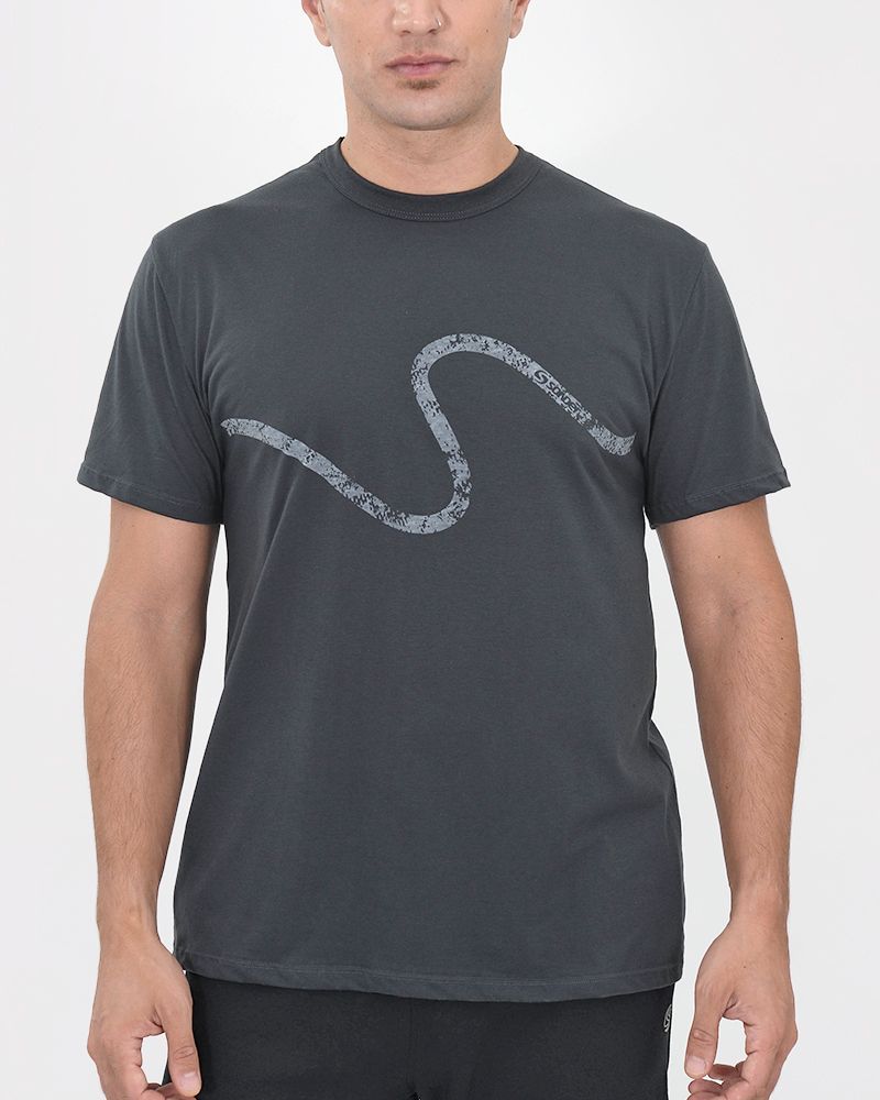 Remera de jersey liviano gris oscuro