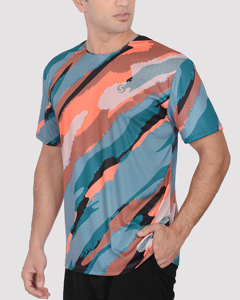 Remera de poliéster NEODRY estampado Tramo Color