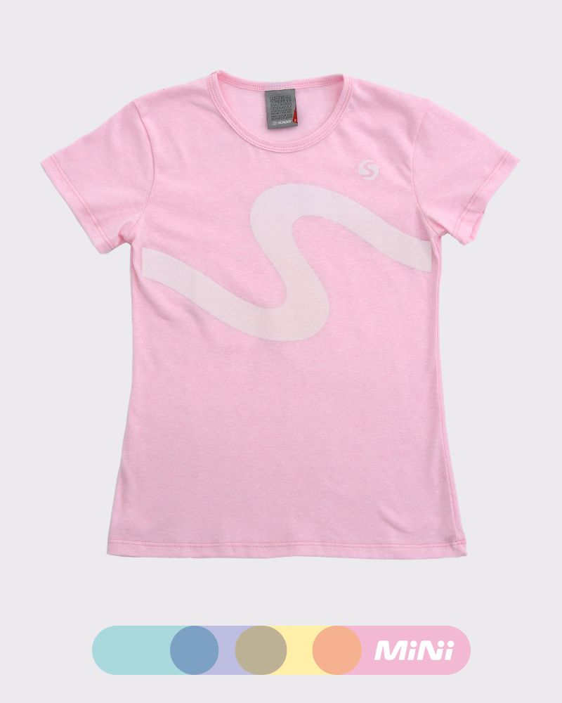 Remera de niña de jersey rosa claro con estampa