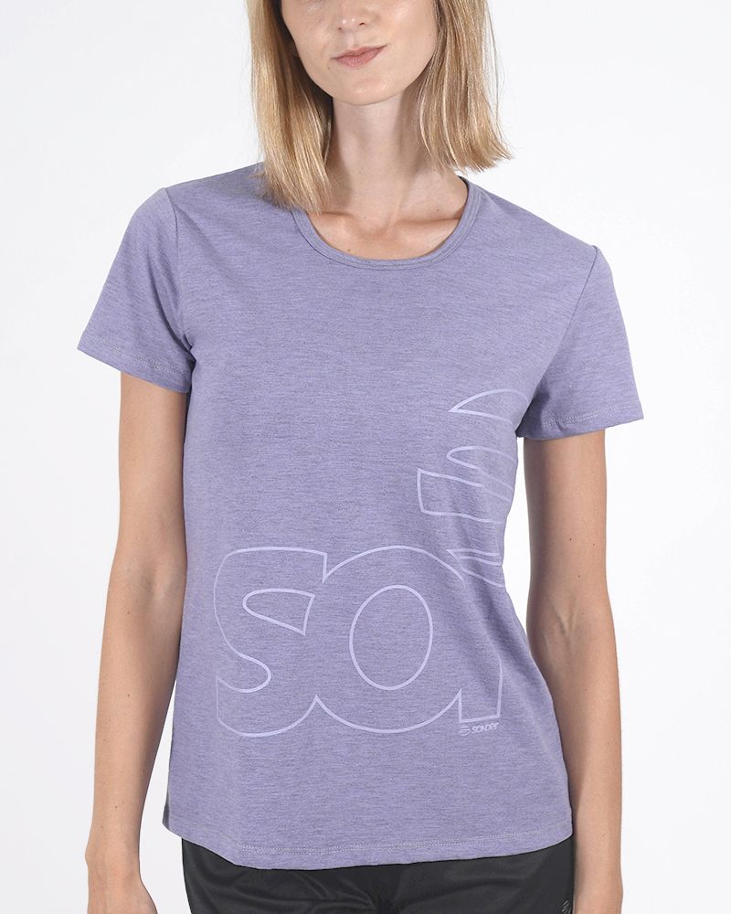 Remera de jersey lila melange