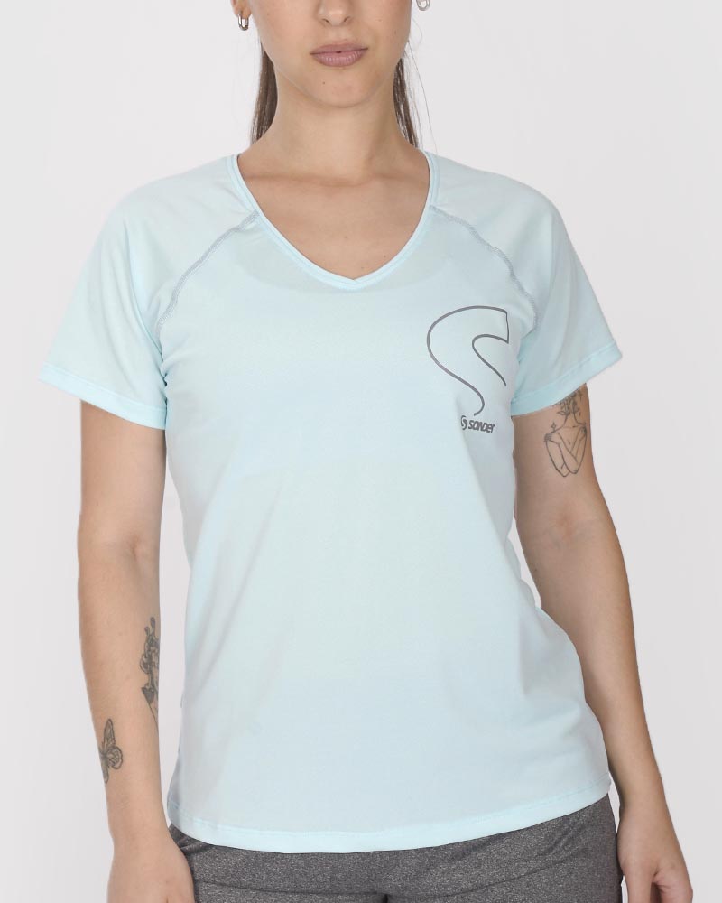 Remera de poliéster Neodry celeste