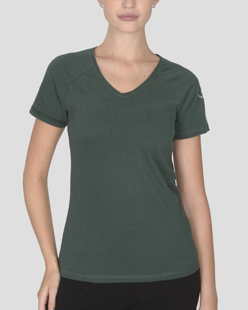 Remera clásica de Jersey verde noche con estampa