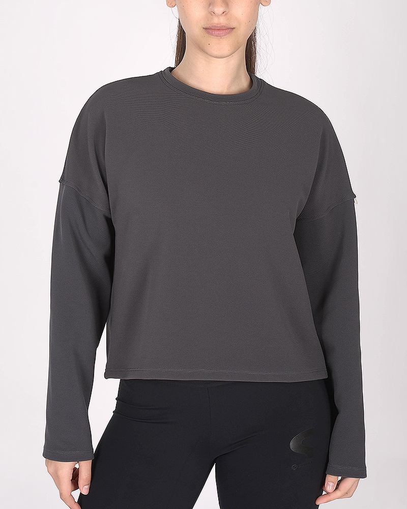 Buzo de ottoman elastizado gris oscuro