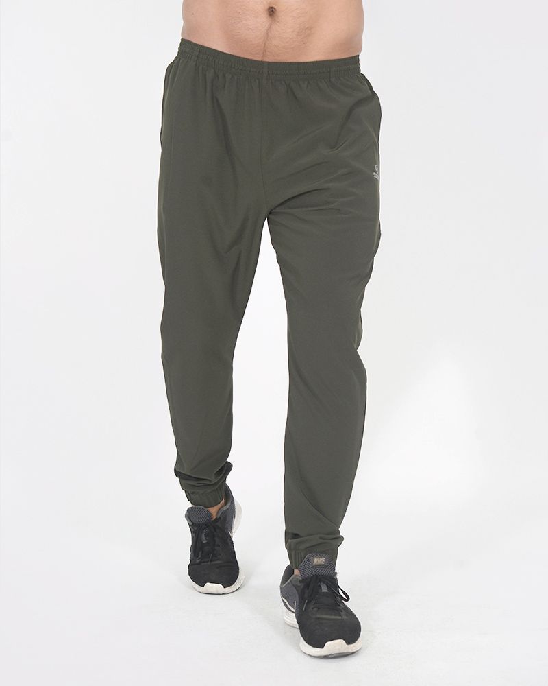 Pantalón de microfibra elastizado verde militar