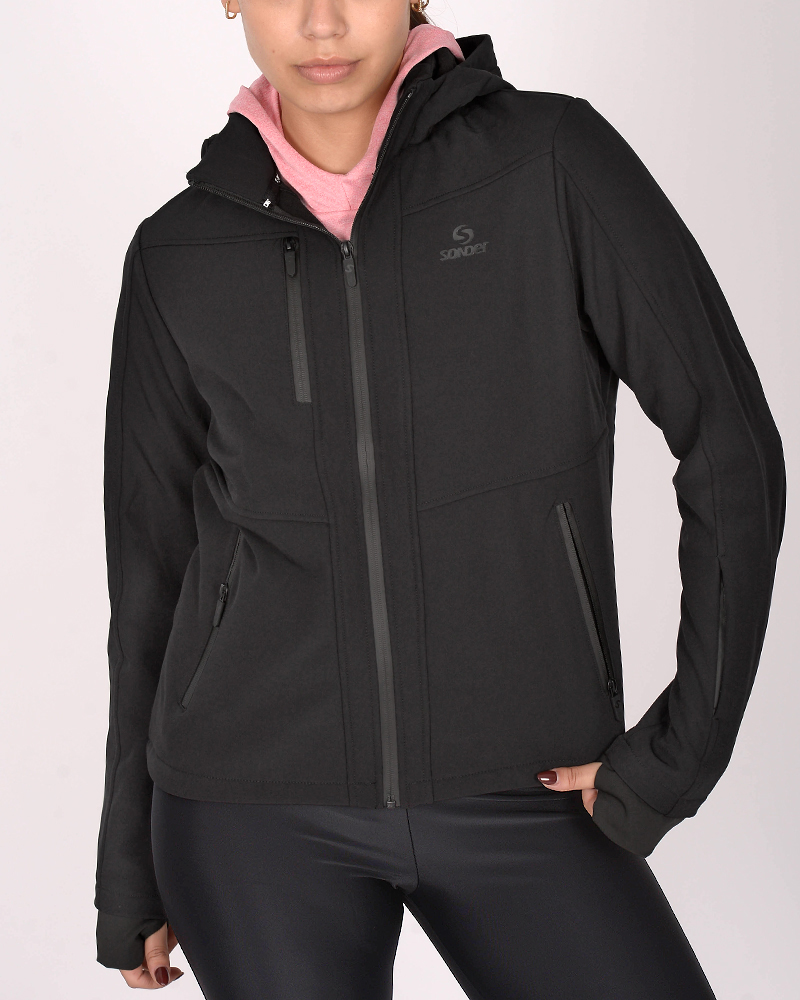 Campera entallada de abrigo Negro