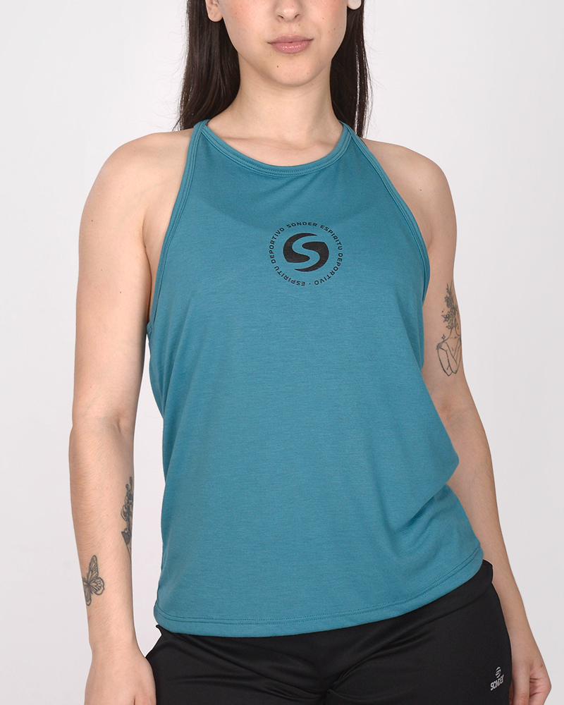 Musculosa corta con espalda triangular de jersey lyon
