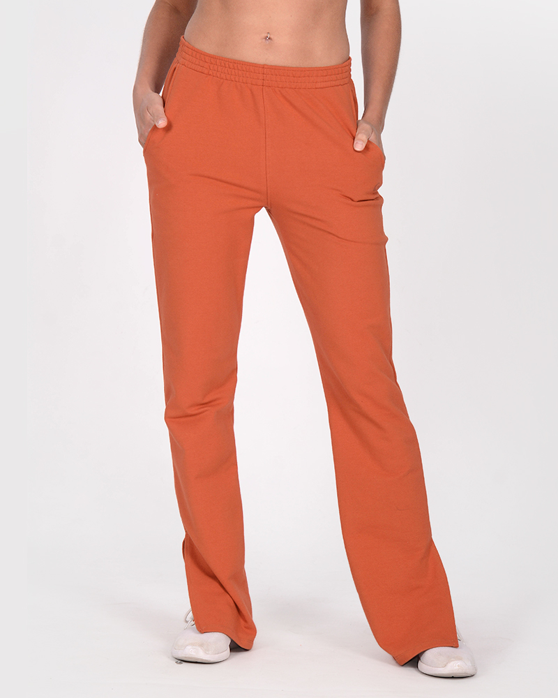 Pantalón recto de rústico caramelo