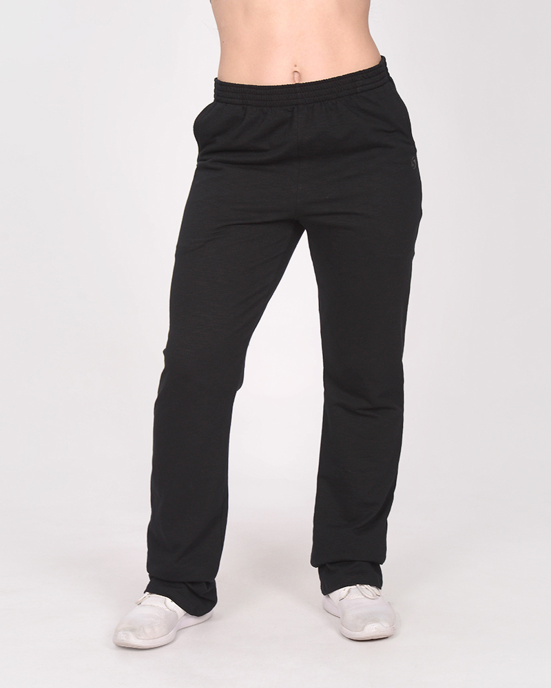 Pantalón recto de rústico negro