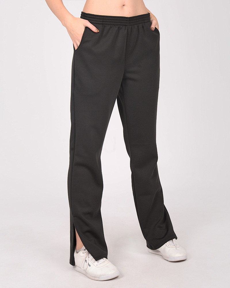 Pantalón recto de scuba negro