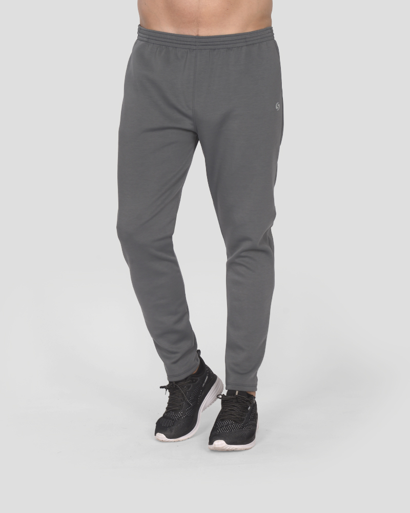 Pantalón chupín de scuba gris plomo