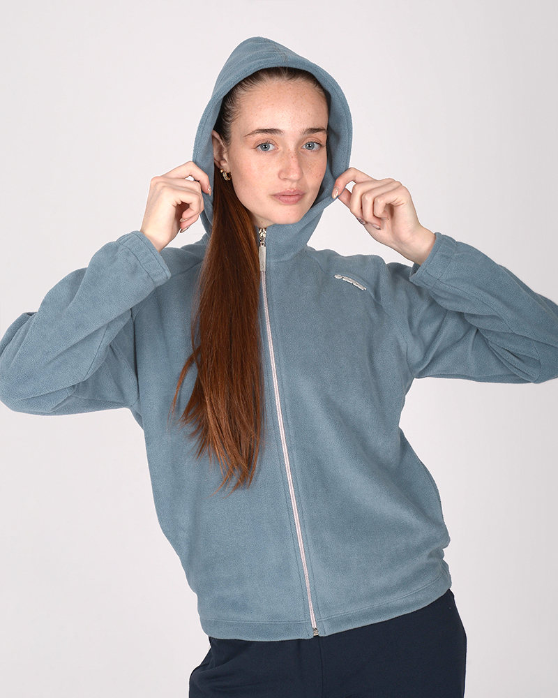 Campera holgada de micropolar azul marino claro
