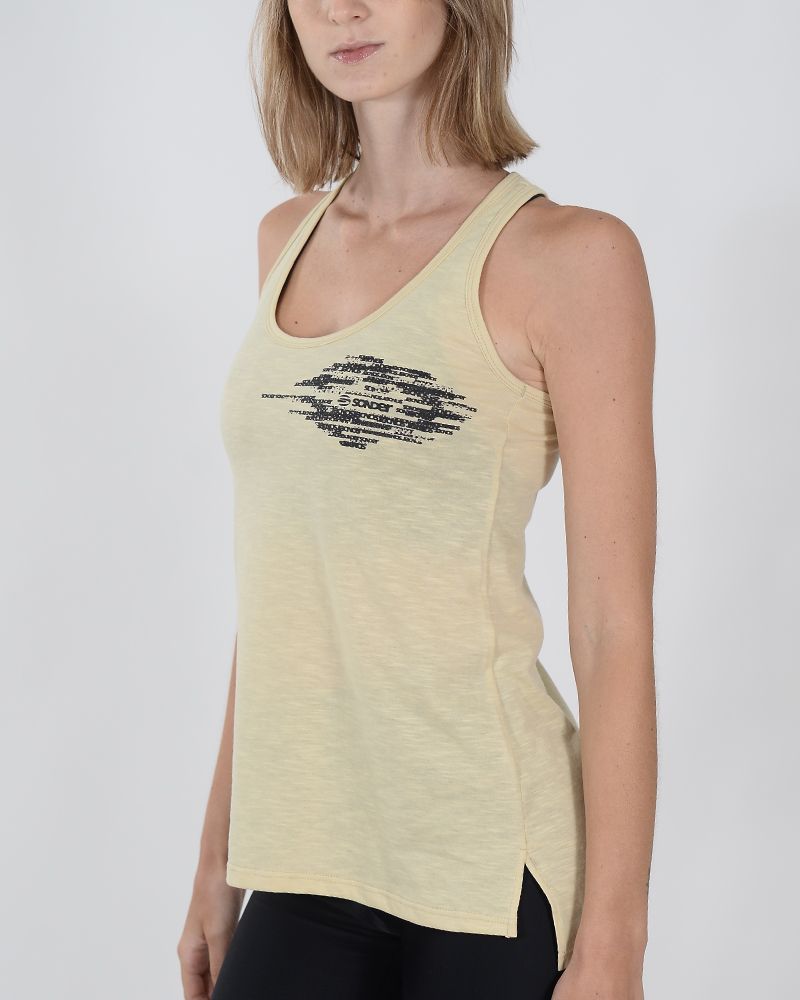 Musculosa larga de jersey flamé camel