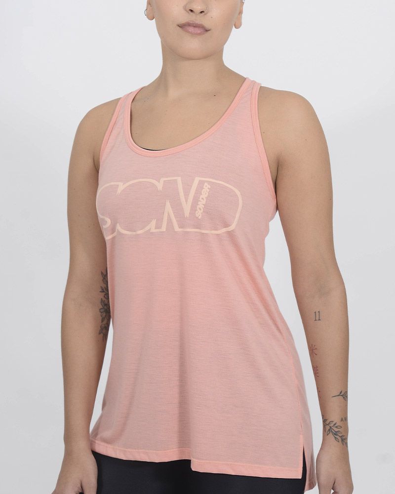 Musculosa larga de jersey viscosa coral