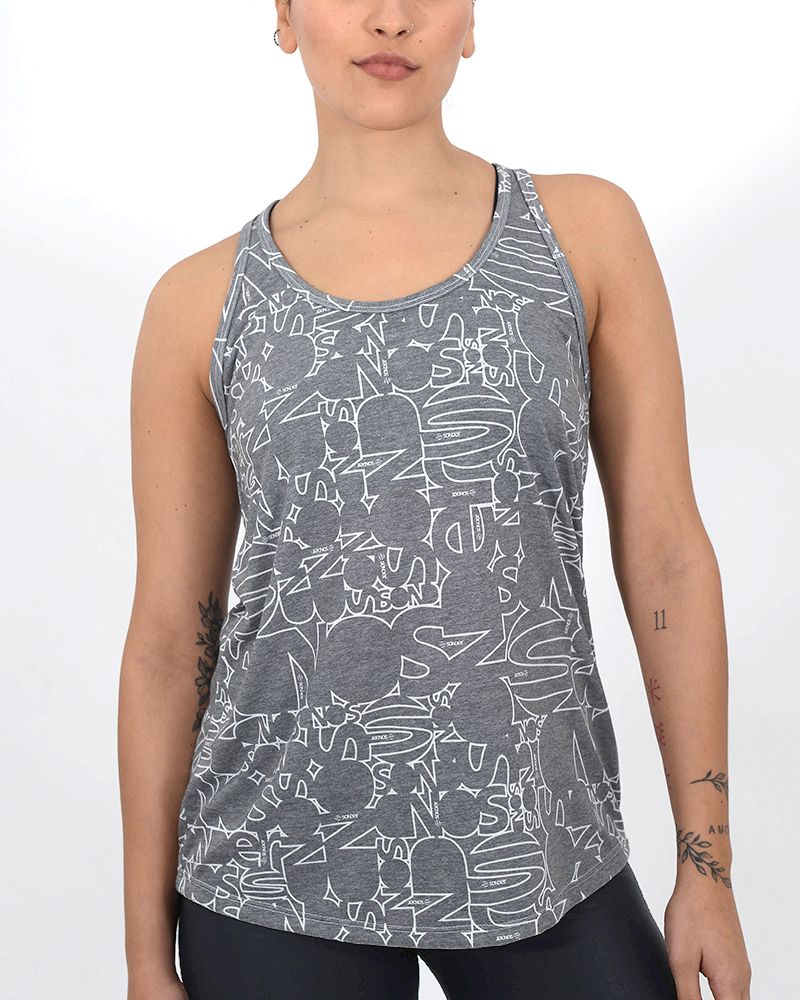 Musculosa de jersey estampado Sonder melange