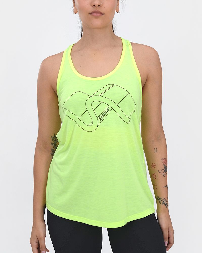 Musculosa suelta de jersey amarillo