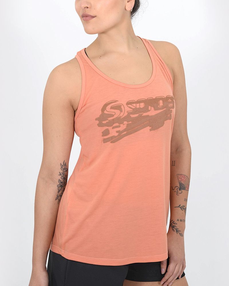 Musculosa suelta de jersey durazno