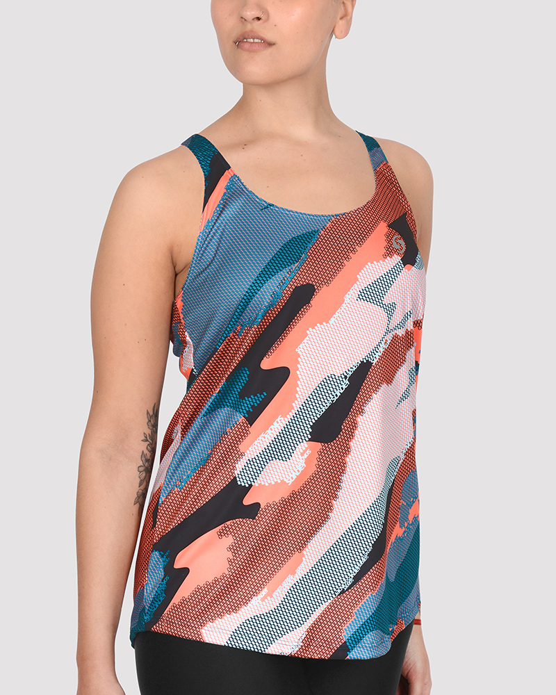 Musculosa de poliéster NEODRY estampado Tramo Color