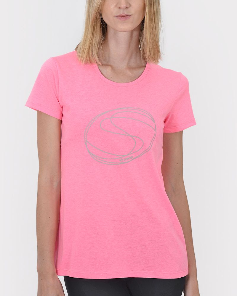 Remera larga de jersey liviano fucsia