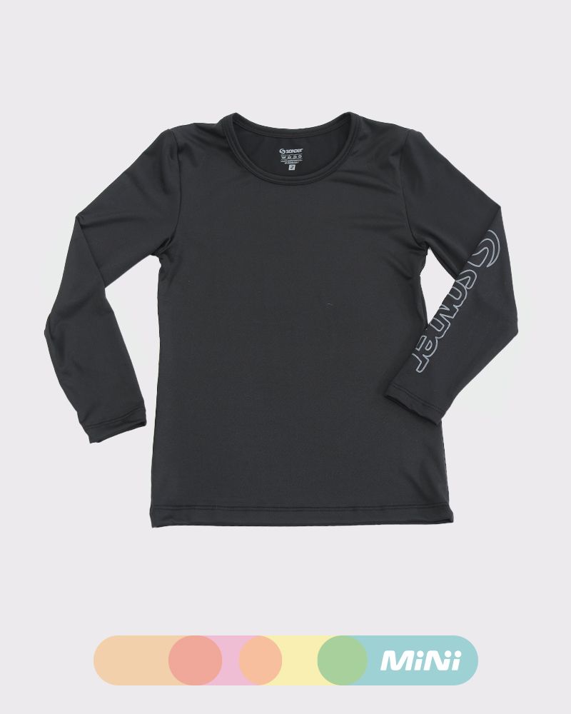 Remera térmica unisex negra con estampa